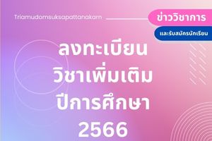ลงทะเบียนรายวิชาเพิ่มเติม